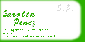 sarolta pencz business card